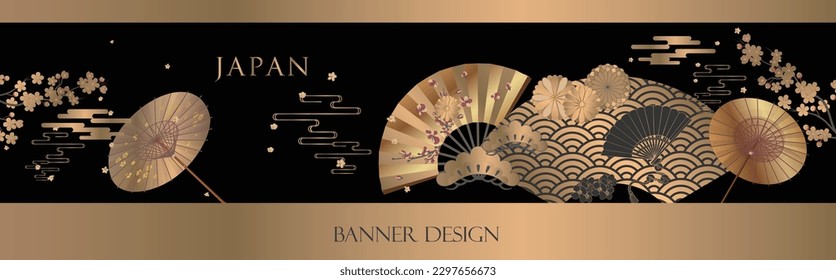 Diseño tradicional japonés de carteles de patrón.