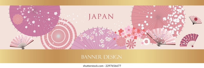 Traditional Japanese pattern banner design.