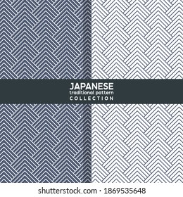 Traditional Japanese Pattern Collection. This is a simple vector illustration with harmonious blend of retro and modern styles. The color can be changed if needed. Eps10 vector.