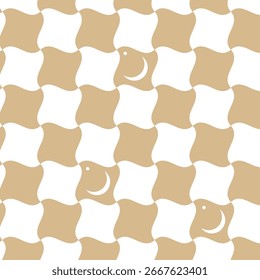 Traditional Japanese pattern design. Seamless Chidori Manji (Bird and Swastika) inspired motif.
