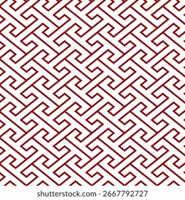 Traditional Japanese pattern design. Seamless Koji-tsunagi (Interlocking Lattice) inspired motif.