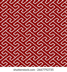 Traditional Japanese pattern design. Seamless Koji-tsunagi (Interlocking Lattice) inspired motif.