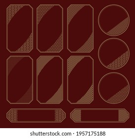Traditional Japanese pattern frame material set
