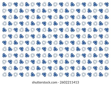 Traditional Japanese pattern with sparrow motif. Vector illustration. Seamless pattern. For background, wallpaper, wrapping paper, etc.