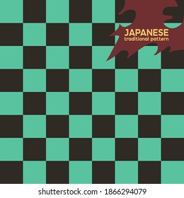 Traditional japanese pattern. This is a simple vector illustration with harmonious blend of retro and modern styles. The color can be changed if needed. Eps10 vector.