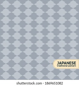 Traditional japanese pattern. This is a simple vector illustration with harmonious blend of retro and modern styles. The color can be changed if needed. Eps10 vector.