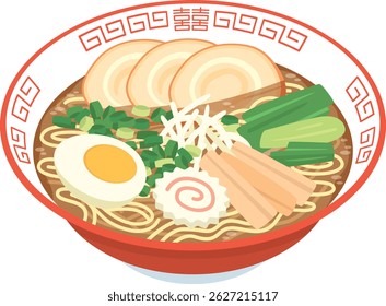 Traditional Japanese Ramen in a bowl