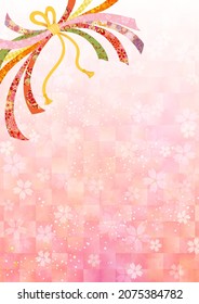 Traditional Japanese ribbon design frame