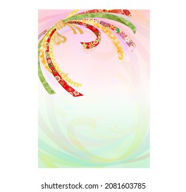 Traditional Japanese ribbon design frame