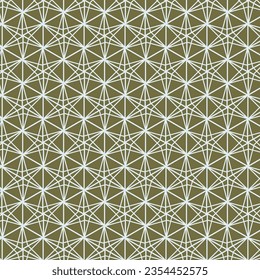 Traditional Japanese Rindo Flower pattern olive green