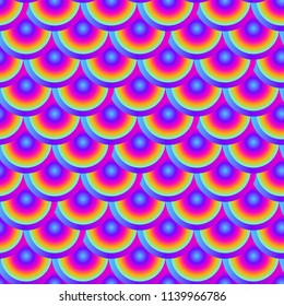Traditional Japanese seamless pattern, color fish squama, mermaid scales, mermaid pattern. Stock vector