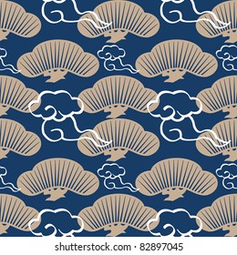  traditional Japanese seamless patterns with geometric and nature themes.