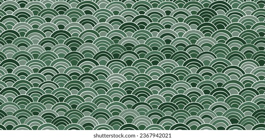 Traditional japanese seigaiha ocean waves. Seamless Pattern for your design