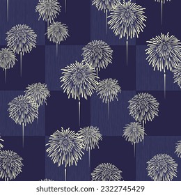 Traditional Japanese skyrocket is also a textile pattern,