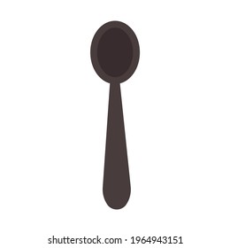 Une cuillère japonaise traditionnelle pour la cérémonie du thé. Les ustensiles japonais pour le thé matcha. Caricature à plat image vectorielle