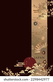 Traditional Japanese style pattern cover design.