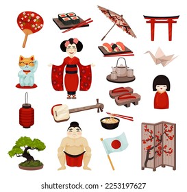 Traditional Japanese Symbols and Attribute Big Vector Set