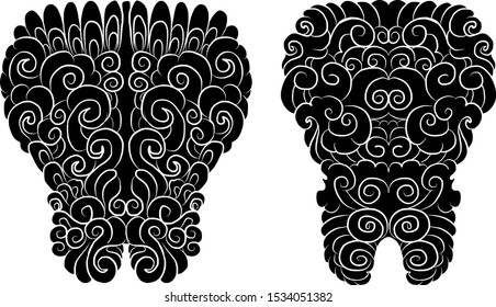 Traditional Japanese tattoo background pattern for printing design.Chinese tattoo.Korean background for tattoo style.