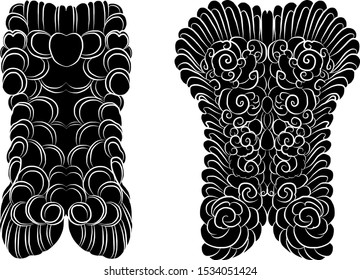 Traditional Japanese tattoo background pattern for printing design.Chinese tattoo.Korean background for tattoo style.