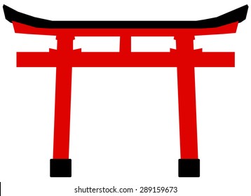 Traditional Japanese Torii gate vector