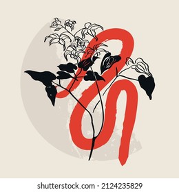 Traditional Japanese vector illustration. Traditional of Japan. Asian concept. Vintage art. Design for posters, book covers, brochures, flyers.