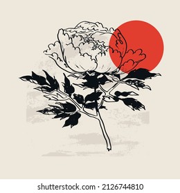 Traditional Japanese vector illustration. Traditional of Japan. Asian concept. Vintage art. Design for posters, book covers, brochures, flyers.