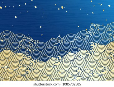 Traditional Japanese wave pattern