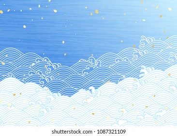 Traditional Japanese wave pattern