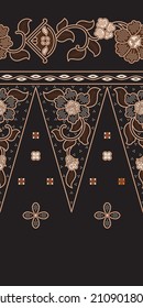 Traditional Javanese Batik, Border Pattern Version 01.
Batik Jawa Tradisional, Motif Bordir Versi 01.