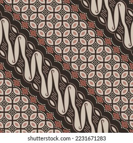 Traditional Javanese Batik, a cute fusion between parang and kawung pattern.