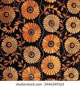 Ein traditioneller javanischer Batik inspiriert