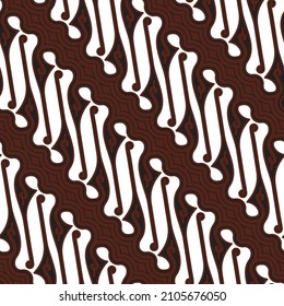 Traditional Javanese Batik, Parang Pattern Version 03. Brown.
Batik Jawa Tradisional, Motif Parang Versi 03.