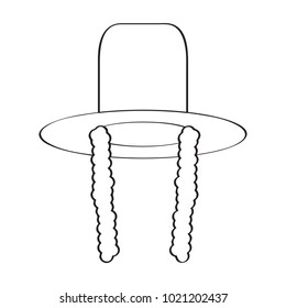 Traditional jewish hat icon