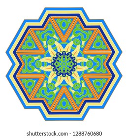 Traditional kalamkari ornamental floral paisley design. Ornament background. You can use this pattern in the design of carpet, shawl, pillow, cushion, vector illustration collection