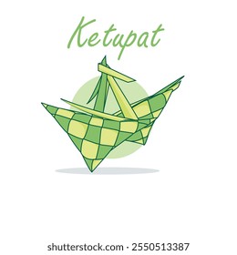 traditional ketupat background, traditional food ketupat. ketupat food illustration 