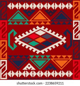Traditional Kilim vector seamless pattern
