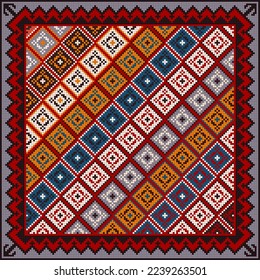 Patrón transparente del vector Kilim tradicional