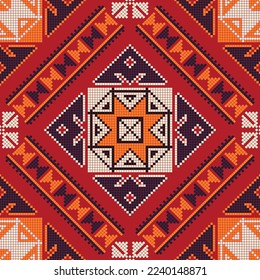 Traditional Kilim vector seamless pattern