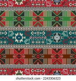 Traditional Kilim vector seamless pattern