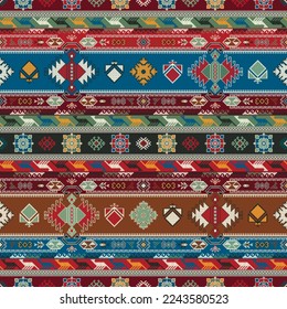 Patrón transparente del vector Kilim tradicional
