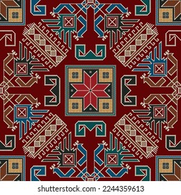 Traditionelles Kilim Vektor nahtloses Muster