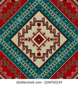 Traditional Kilim vector seamless pattern