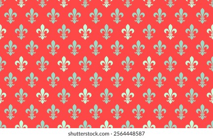 Traditional king a decoration beige. Calligraphy style at france flourish. Effect print, quality old-fashioned. Tile fleur-de-lis, old classic.