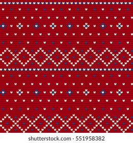 Traditional Fair Isle Style Seamless Knitted Stock Vector (Royalty Free ...