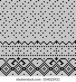 Traditional knitting pattern for Ugly Sweater, vector seamless pattern