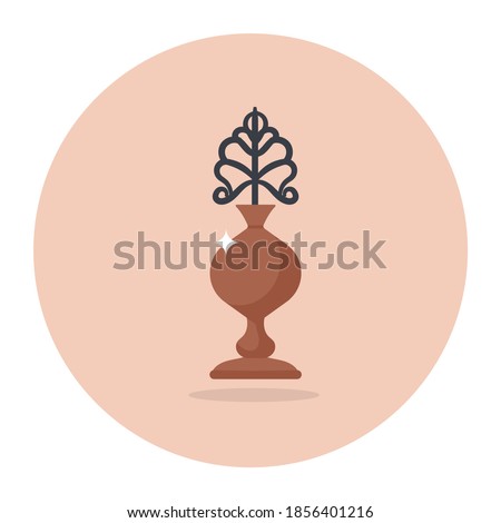 Traditional kohl holder, vector style of muslim stibnite