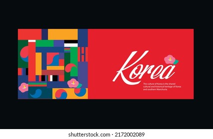 Traditional Korean Graphic Design Background Image