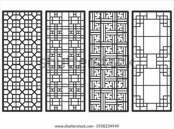Motif traditionnel coréen de cadre ornemental. : image vectorielle de ...