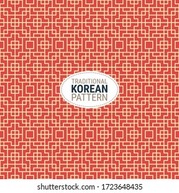 Traditional Korean pattern. This is a simple vector illustration with harmonious blend of retro and modern styles. The color can be changed if needed. Eps10 vector.