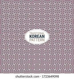 Traditional Korean pattern. This is a simple vector illustration with harmonious blend of retro and modern styles. The color can be changed if needed. Eps10 vector.